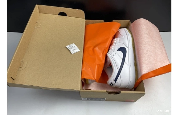 Navy Orange Nike Low SB White CZ2249-100 Dunk Label 1004